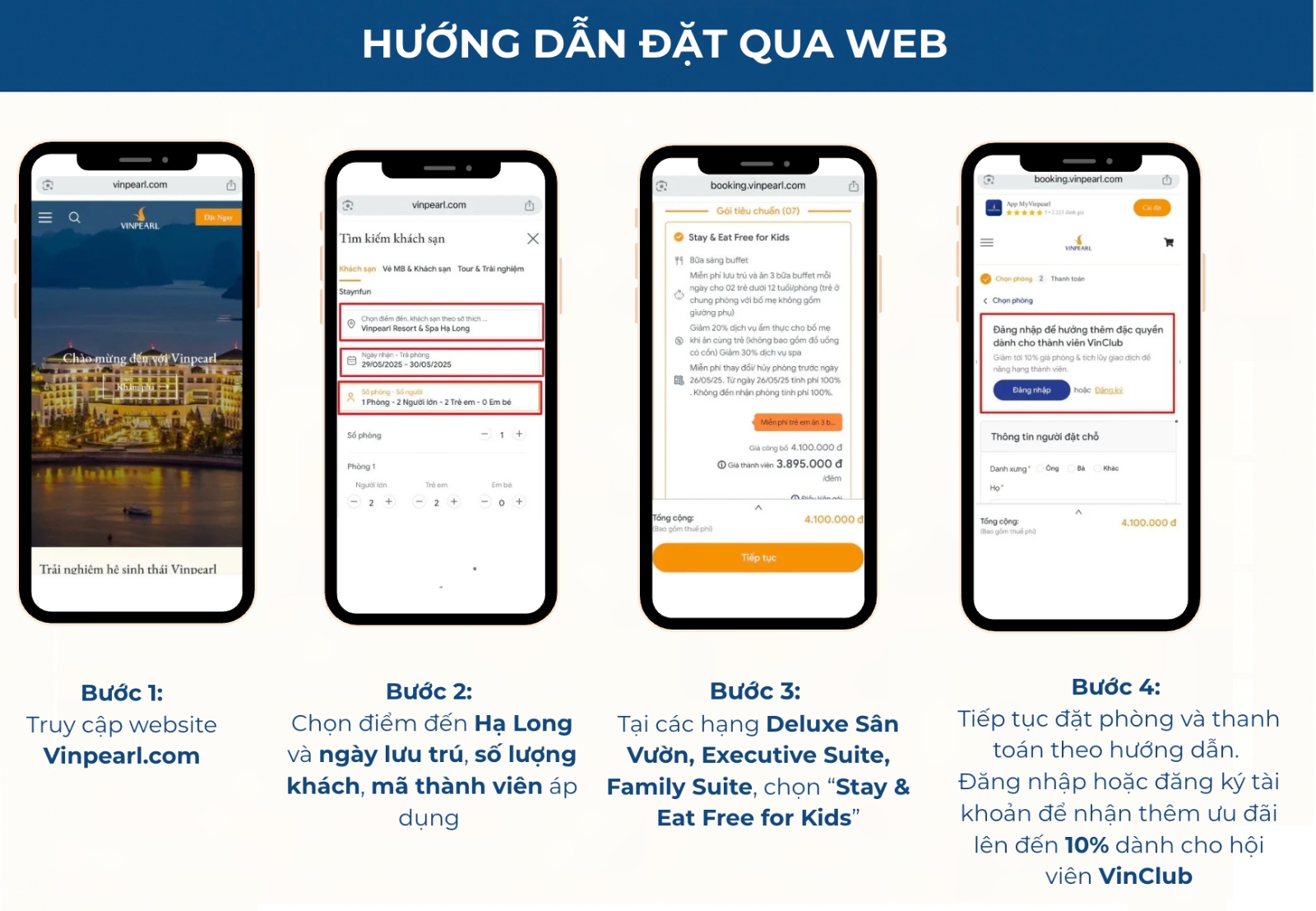 Hướng dẫn đặt qua web